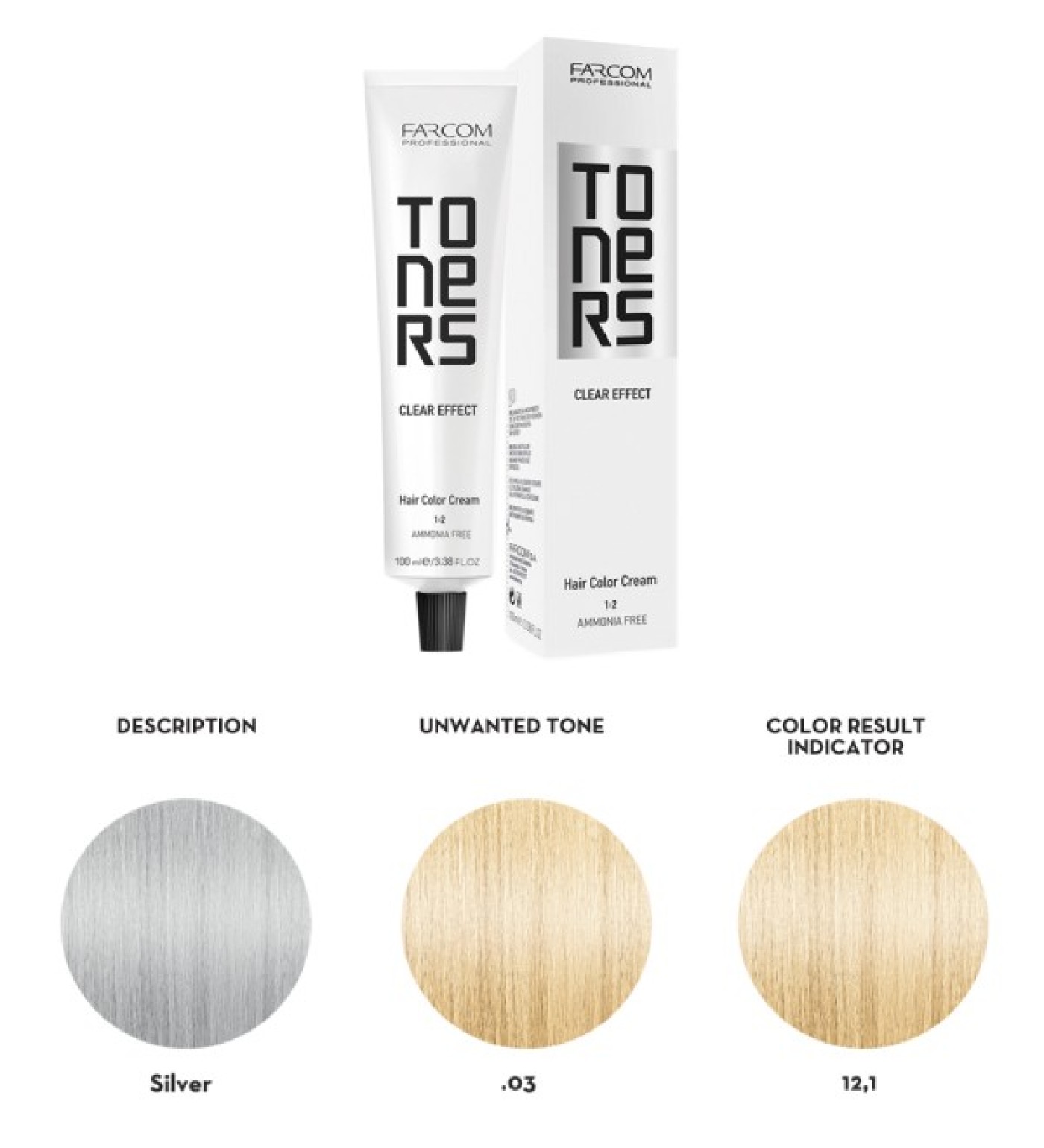 prodotto FARCOM TONERS SILVER 100ML<br>Contrasta i toni .03
